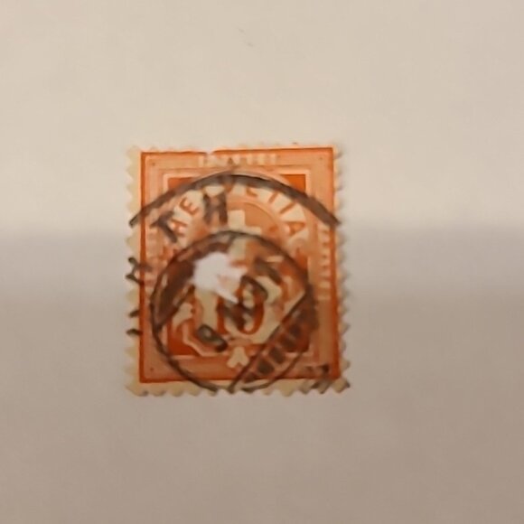 Switzerland stamp Helvetia 10c cent postage mail vintage vtg used - Picture 3 of 5
